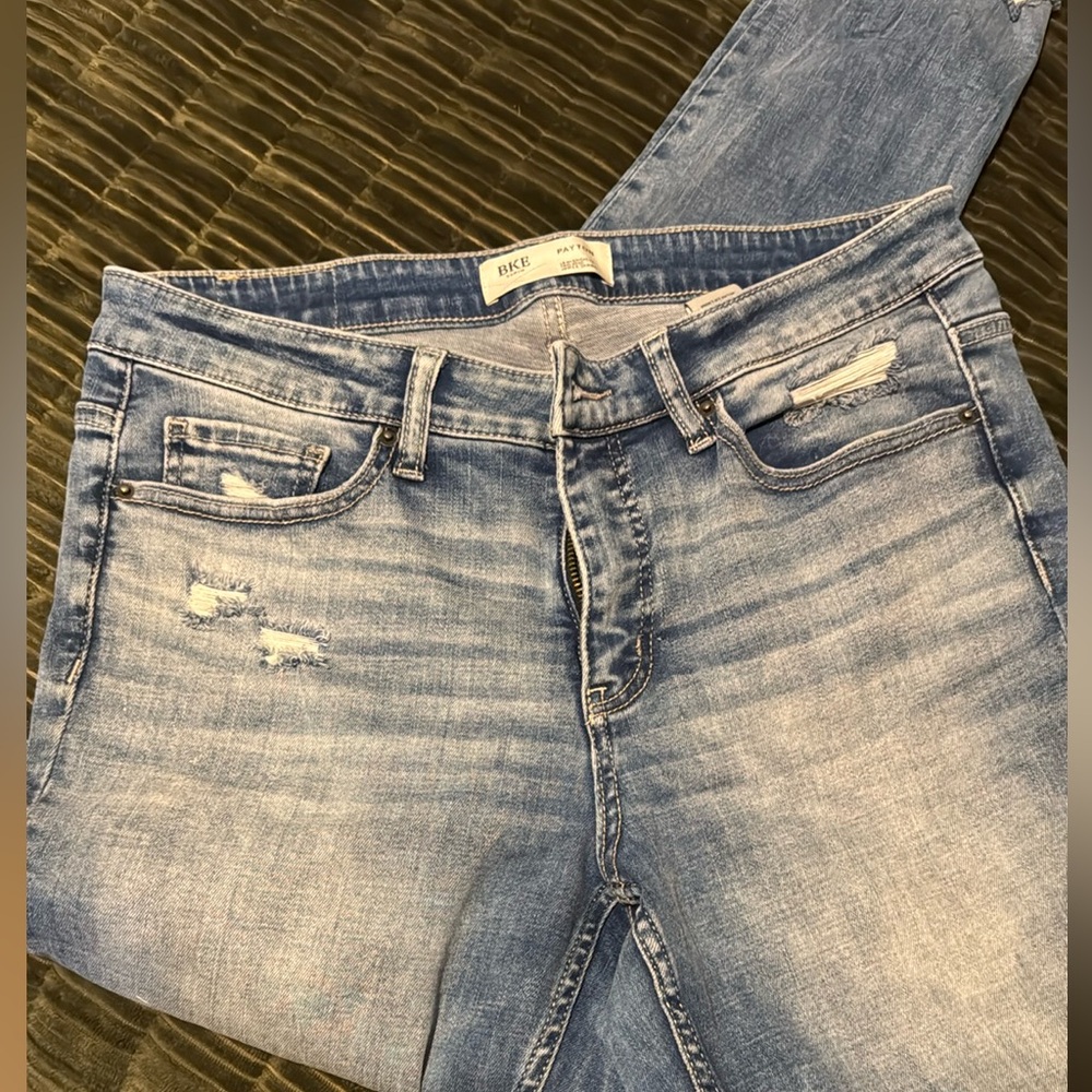 BKE Payton Women's Faded Blue  mid rise Skinny Jeans